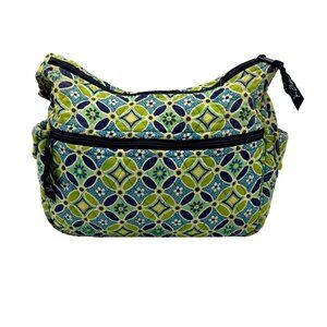 Vera Bradley Green Paisley Quilted Cotton Crossbody